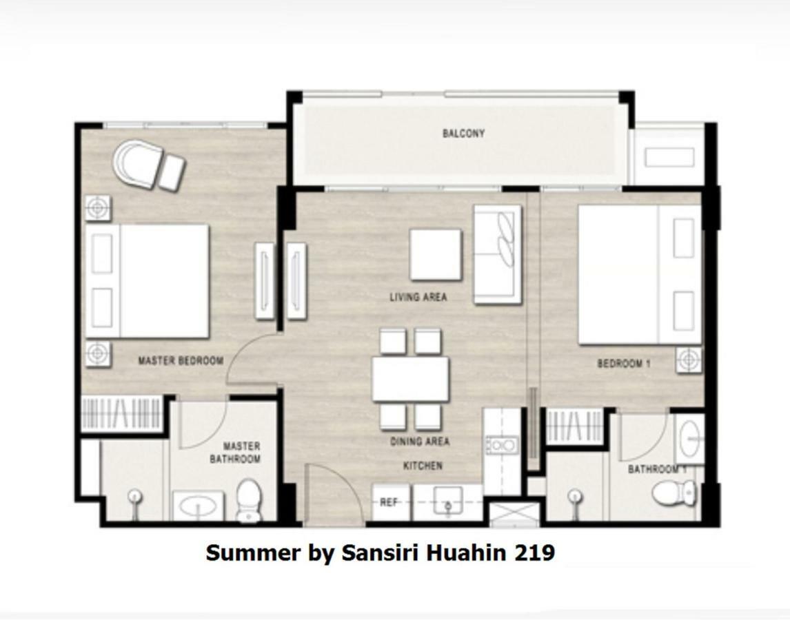 2 Bedroom Summer Huahin Condominium Luaran gambar